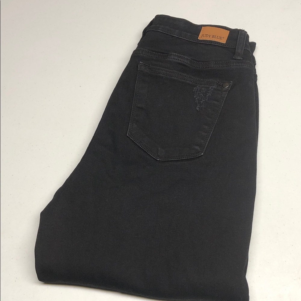JUDY BLUE BLACKWASH DISTRESS BOYFRIEND FIT JEANS 9/29x28 ⭐️